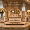 Brelorh™ Seraphine Ivory Mirror Tabletop Jewelry Cabinet — image 1