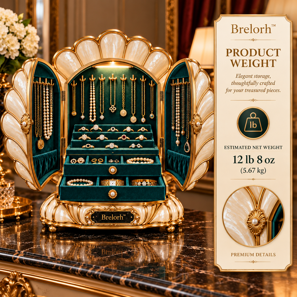 Brelorh™ Camellia Emerald Shell Jewelry Cabinet — image 3