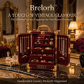 Brelorh™ Marquise Burgundy Handle-Top Jewelry Cabinet — image 1
