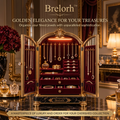 Brelorh™ Regal Arched Burgundy Double-Door Jewelry Cabinet — image 1