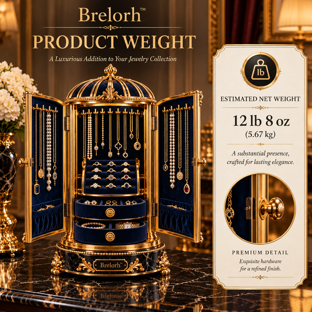 Brelorh™ Celeste Midnight Blue Domed Jewelry Cabinet — image 3
