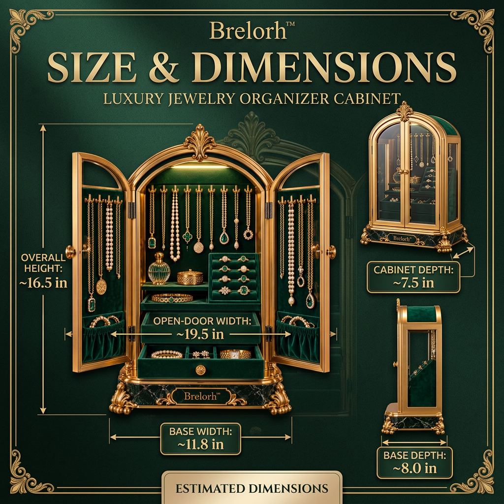 Brelorh™ Verdant Emerald Arched Jewelry Cabinet — image 2