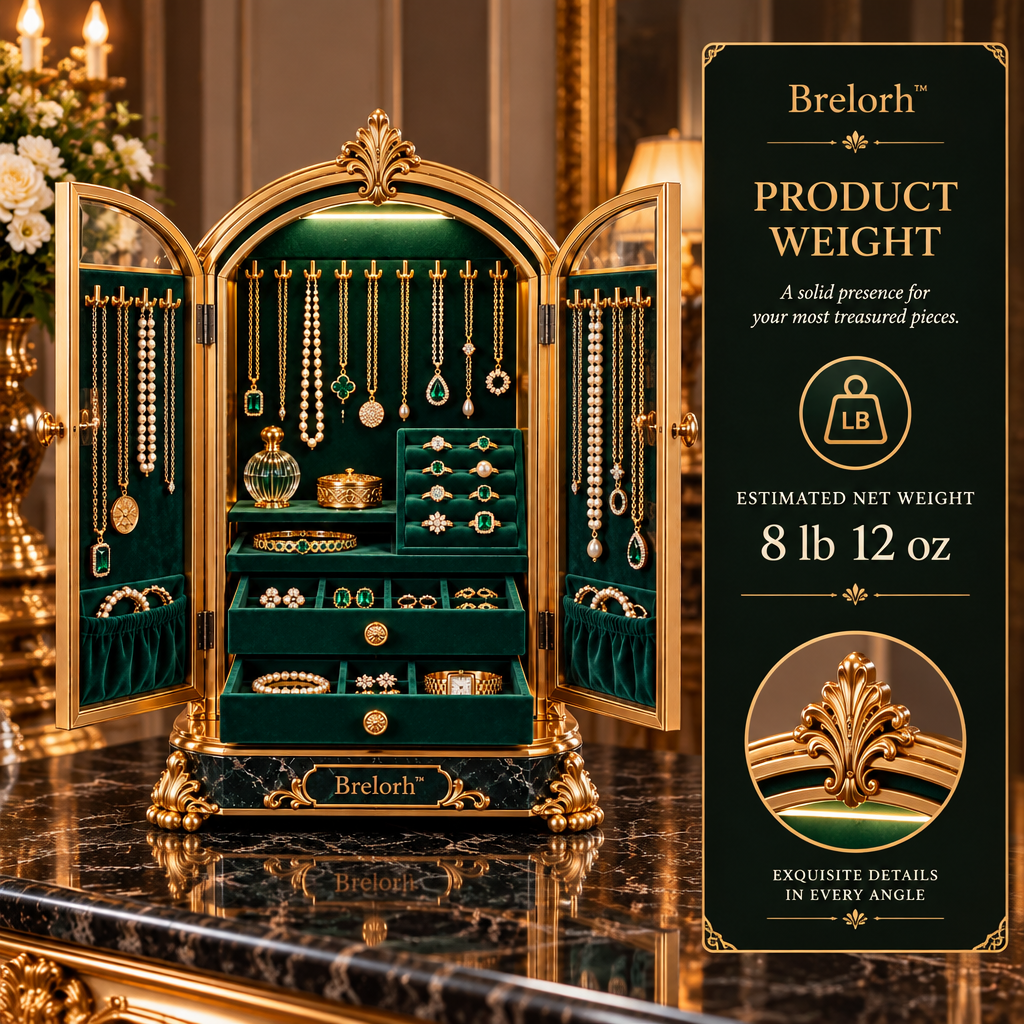 Brelorh™ Verdant Emerald Arched Jewelry Cabinet — image 3