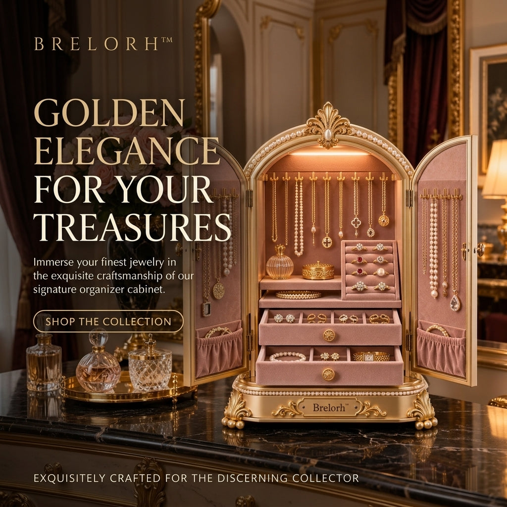 Brelorh™ Rosalind Blush Arched Jewelry Cabinet — image 1