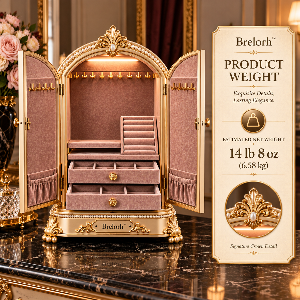 Brelorh™ Rosalind Blush Arched Jewelry Cabinet — image 3