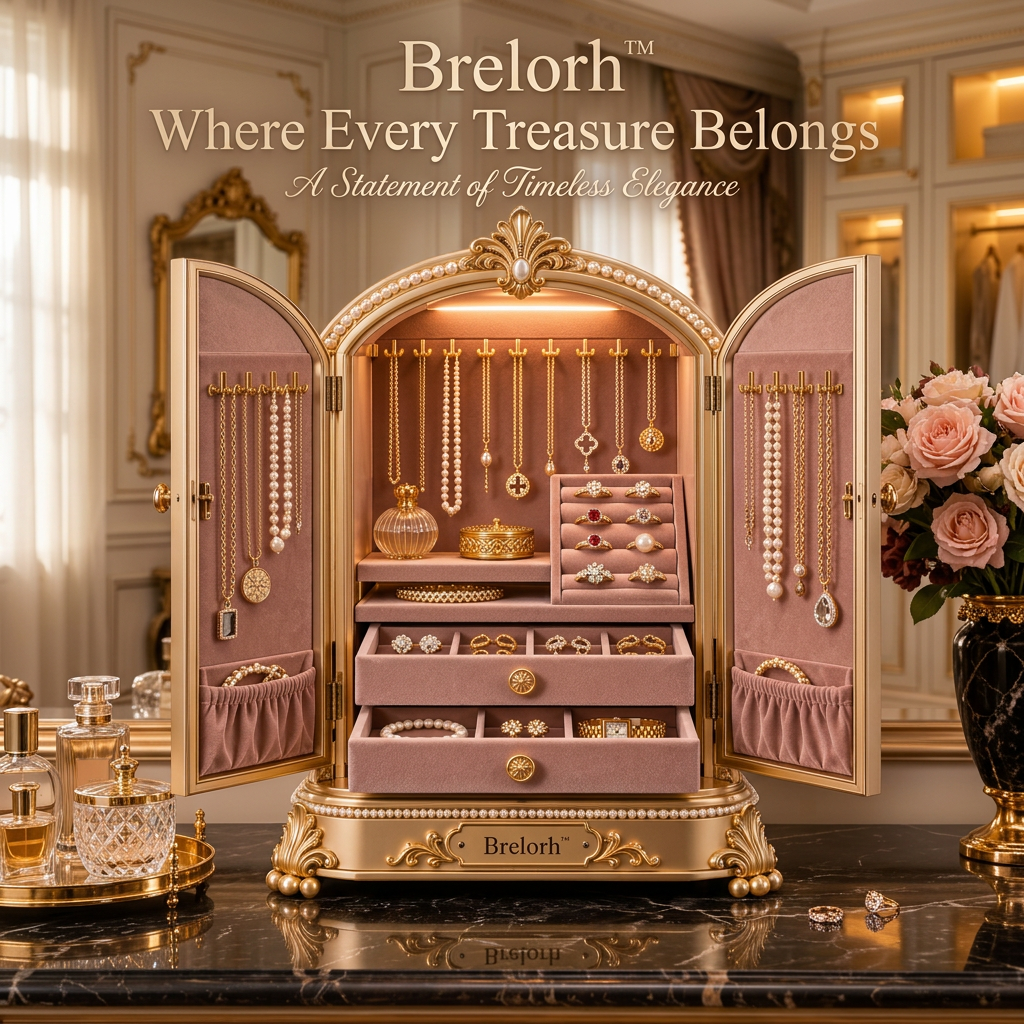 Brelorh™ Rosalind Blush Arched Jewelry Cabinet — image 5