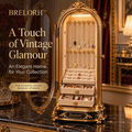 Brelorh™ Lumière Ivory Tall Mirror Jewelry Cabinet — image 1